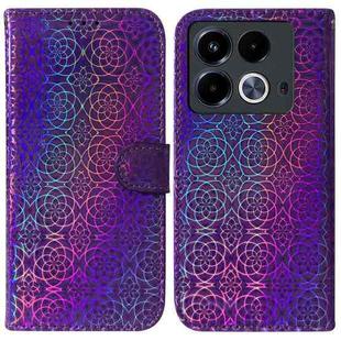 For Infinix Note 40 4G Colorful Magnetic Buckle Leather Phone Case(Purple)