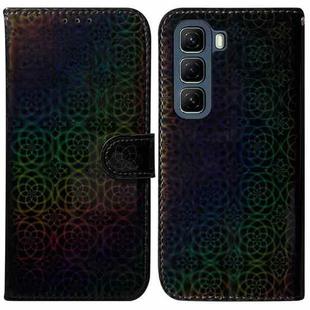 For Infinix Hot 50 4G Colorful Magnetic Buckle Leather Phone Case(Black)