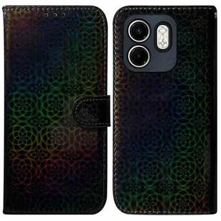 For Infinix Hot 50i / Smart 9 Colorful Magnetic Buckle Leather Phone Case(Black)