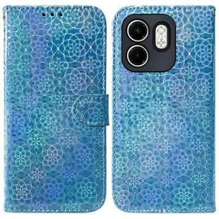 For Infinix Hot 50i / Smart 9 Colorful Magnetic Buckle Leather Phone Case(Blue)