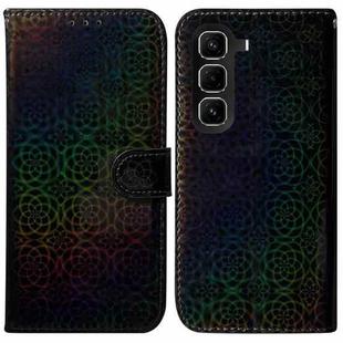 For Infinix Hot 50 Pro+ 4G Colorful Magnetic Buckle Leather Phone Case(Black)