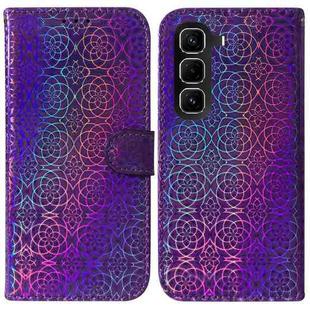 For Infinix Hot 50 Pro+ 4G Colorful Magnetic Buckle Leather Phone Case(Purple)
