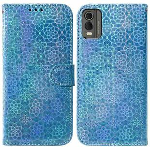 For Nokia C32 Colorful Magnetic Buckle Leather Phone Case(Blue)