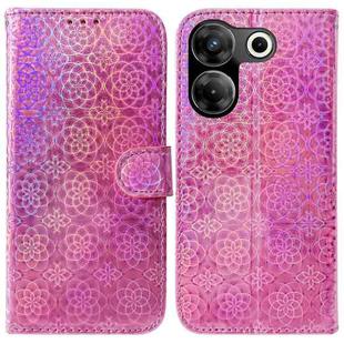 For Tecno Camon 20 Pro 5G Colorful Magnetic Buckle Leather Phone Case(Pink)