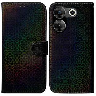 For Tecno Camon 20 Pro 5G Colorful Magnetic Buckle Leather Phone Case(Black)