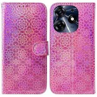 For Tecno Spark 10 Pro Colorful Magnetic Buckle Leather Phone Case(Pink)