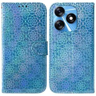 For Tecno Spark 10 / Spark 10C Colorful Magnetic Buckle Leather Phone Case(Blue)