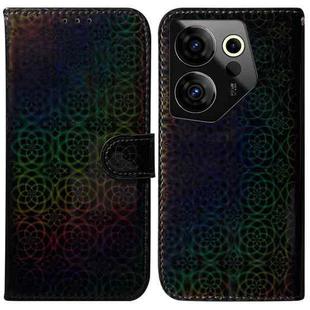 For Tecno Camon 20 Premier 5G Colorful Magnetic Buckle Leather Phone Case(Black)