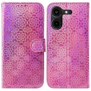 For Tecno Pova 5 Pro Colorful Magnetic Buckle Leather Phone Case(Pink)