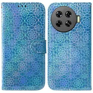 For Tecno Spark 20 Pro+ 4G Colorful Magnetic Buckle Leather Phone Case(Blue)