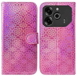 For Tecno Pova 6 5G / 6 Pro 5G Colorful Magnetic Buckle Leather Phone Case(Pink)