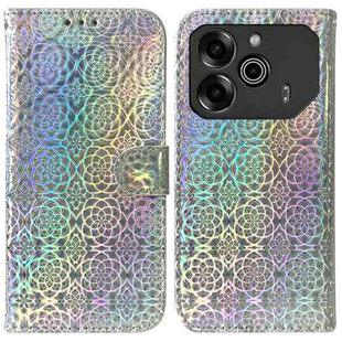 For Tecno Pova 6 5G / 6 Pro 5G Colorful Magnetic Buckle Leather Phone Case(Silver)