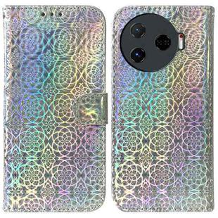 For Tecno Camon 30 Pro 5G / CL8 Colorful Magnetic Buckle Leather Phone Case(Silver)