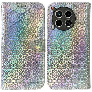 For Tecno Camon 30 4G / 5G / CL6 / CL7 Colorful Magnetic Buckle Leather Phone Case(Silver)