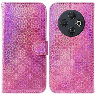 For Tecno Spark 30C Colorful Magnetic Buckle Leather Phone Case(Pink)