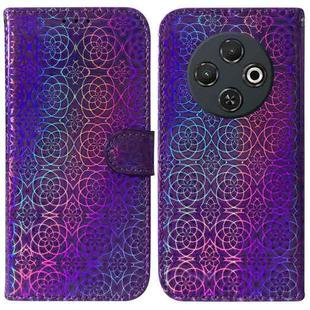 For Tecno Spark 30C Colorful Magnetic Buckle Leather Phone Case(Purple)