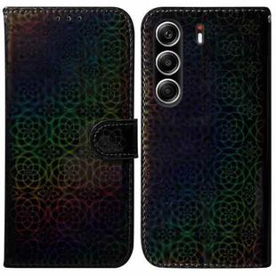 For Tecno Camon 40 Pro 4G Colorful Magnetic Buckle Leather Phone Case(Black)