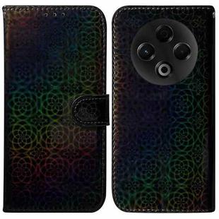 For Tecno Spark 30 4G Colorful Magnetic Buckle Leather Phone Case(Black)
