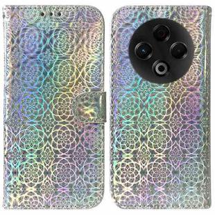 For Tecno Spark 30 4G Colorful Magnetic Buckle Leather Phone Case(Silver)
