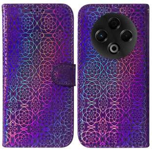 For Tecno Spark 30 4G Colorful Magnetic Buckle Leather Phone Case(Purple)