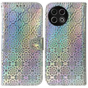 For Tecno Spark 30 Pro Colorful Magnetic Buckle Leather Phone Case(Silver)