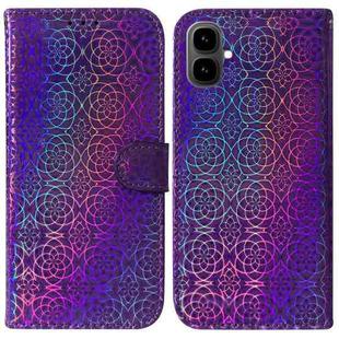 For Tecno Pop 10 / Spark Go 2 4G Colorful Magnetic Buckle Leather Phone Case(Purple)