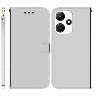 For Infinix Hot 30i Imitated Mirror Surface Leather Phone Case(Silver)