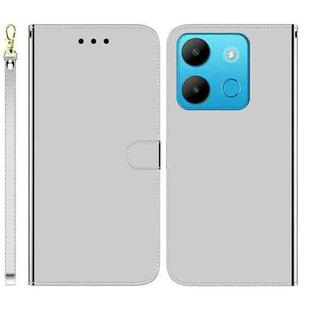 For Infinix Smart 7 African Imitated Mirror Surface Leather Phone Case(Silver)