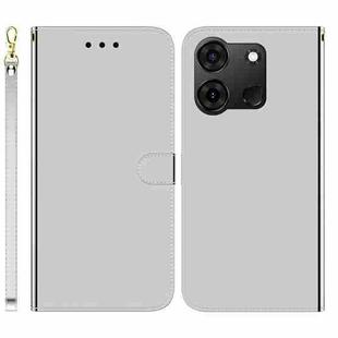 For Infinix Smart 7 India / 7 Plus Imitated Mirror Surface Leather Phone Case(Silver)