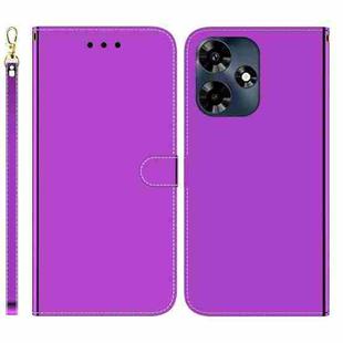 For Infinix Hot 30 Imitated Mirror Surface Leather Phone Case(Purple)