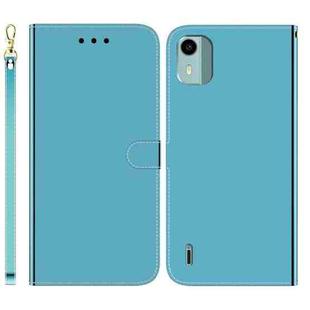For Nokia C12 Imitated Mirror Surface Leather Phone Case(Blue)
