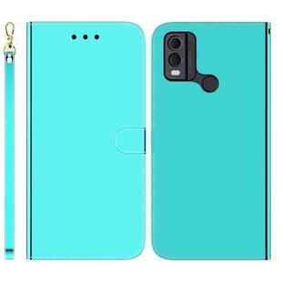 For Nokia C22 Imitated Mirror Surface Leather Phone Case(Mint Green)