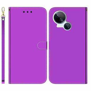 For Tecno Spark 10 5G Imitated Mirror Surface Leather Phone Case(Purple)