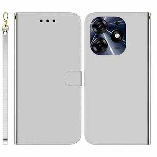 For Tecno Spark 10 Pro Imitated Mirror Surface Leather Phone Case(Silver)