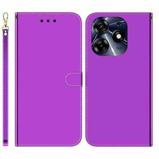 For Tecno Spark 10 Pro Imitated Mirror Surface Leather Phone Case(Purple)