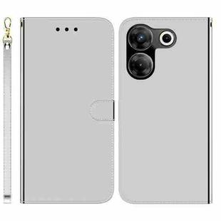 For Tecno Camon 20 Pro 4G / 20 Imitated Mirror Surface Leather Phone Case(Silver)