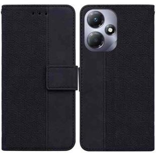 For Infinix Hot 30 Play Geometric Embossed Leather Phone Case(Black)