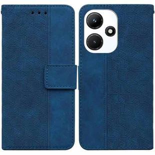 For Infinix Hot 30i Geometric Embossed Leather Phone Case(Blue)