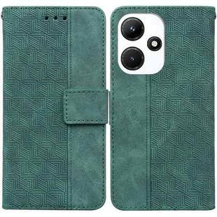 For Infinix Hot 30i Geometric Embossed Leather Phone Case(Green)