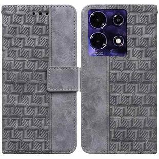For Infinix Note 30 Geometric Embossed Leather Phone Case(Grey)
