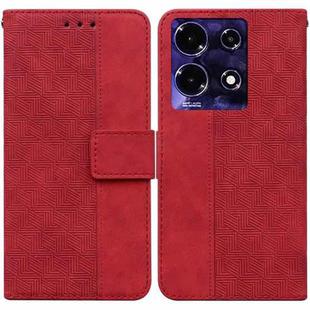 For Infinix Note 30 Geometric Embossed Leather Phone Case(Red)
