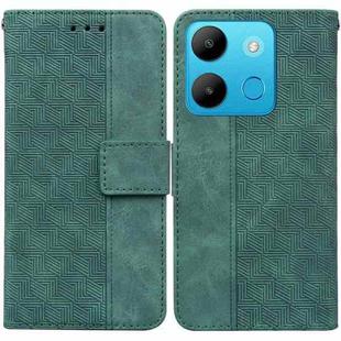 For Infinix Smart 7 African Geometric Embossed Leather Phone Case(Green)