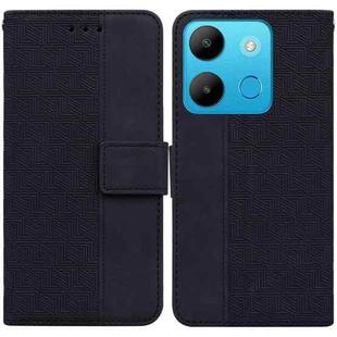 For Infinix Smart 7 African Geometric Embossed Leather Phone Case(Black)