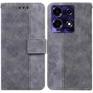 For Infinix Note 30i Geometric Embossed Leather Phone Case(Grey)
