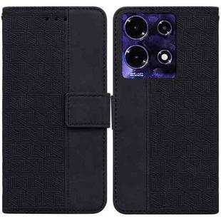 For Infinix Note 30i Geometric Embossed Leather Phone Case(Black)