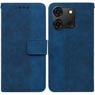 For Infinix Smart 7 India / 7 Plus Geometric Embossed Leather Phone Case(Blue)