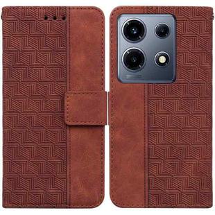 For Infinix Note 30 VIP Geometric Embossed Leather Phone Case(Brown)