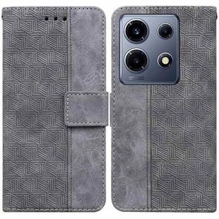 For Infinix Note 30 VIP Geometric Embossed Leather Phone Case(Grey)