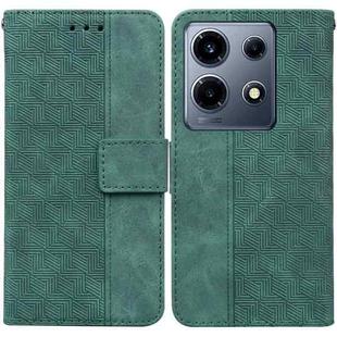 For Infinix Note 30 VIP Geometric Embossed Leather Phone Case(Green)