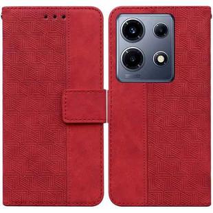 For Infinix Note 30 VIP Geometric Embossed Leather Phone Case(Red)